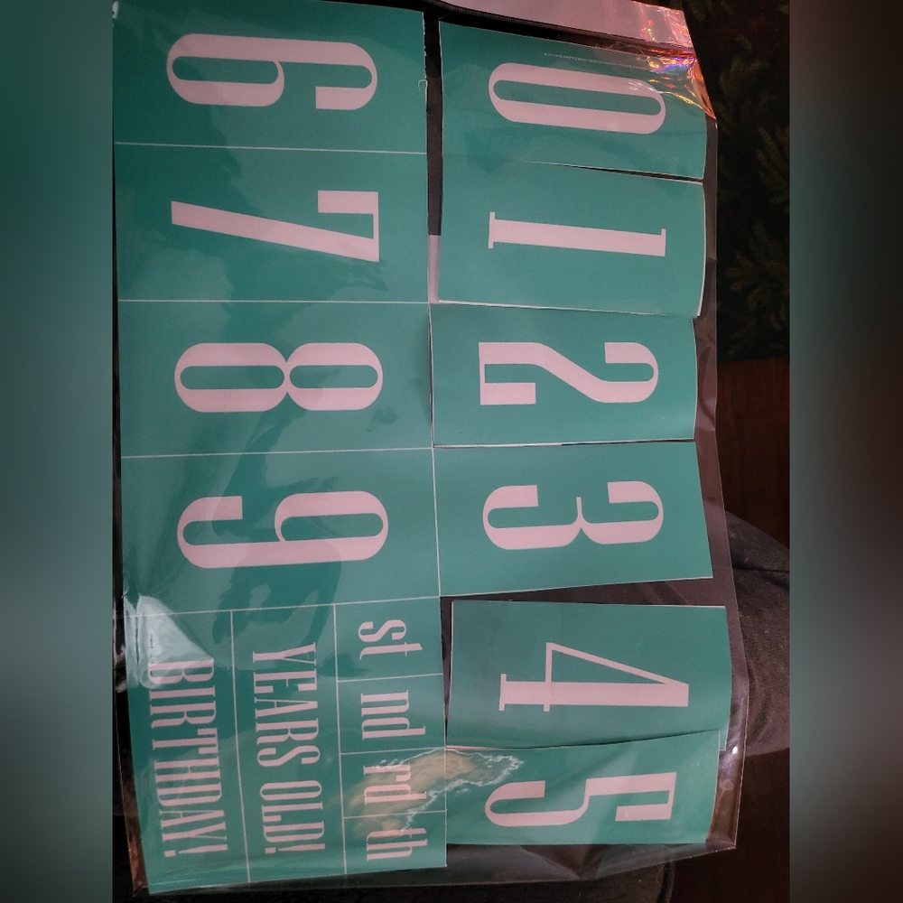Chalk Couture Transfer modern condensed birthday numbers